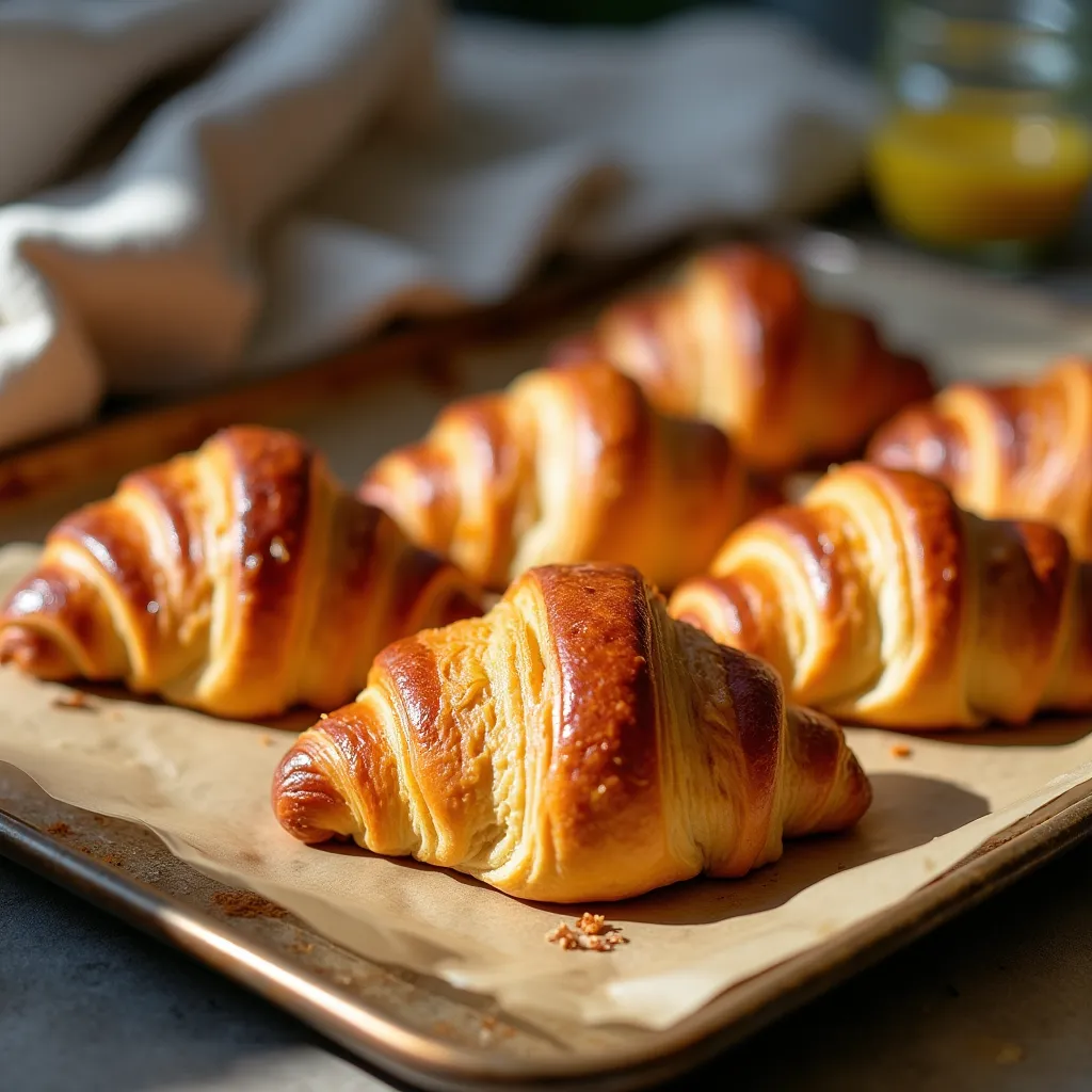 Mini croissants au jambon et fromage